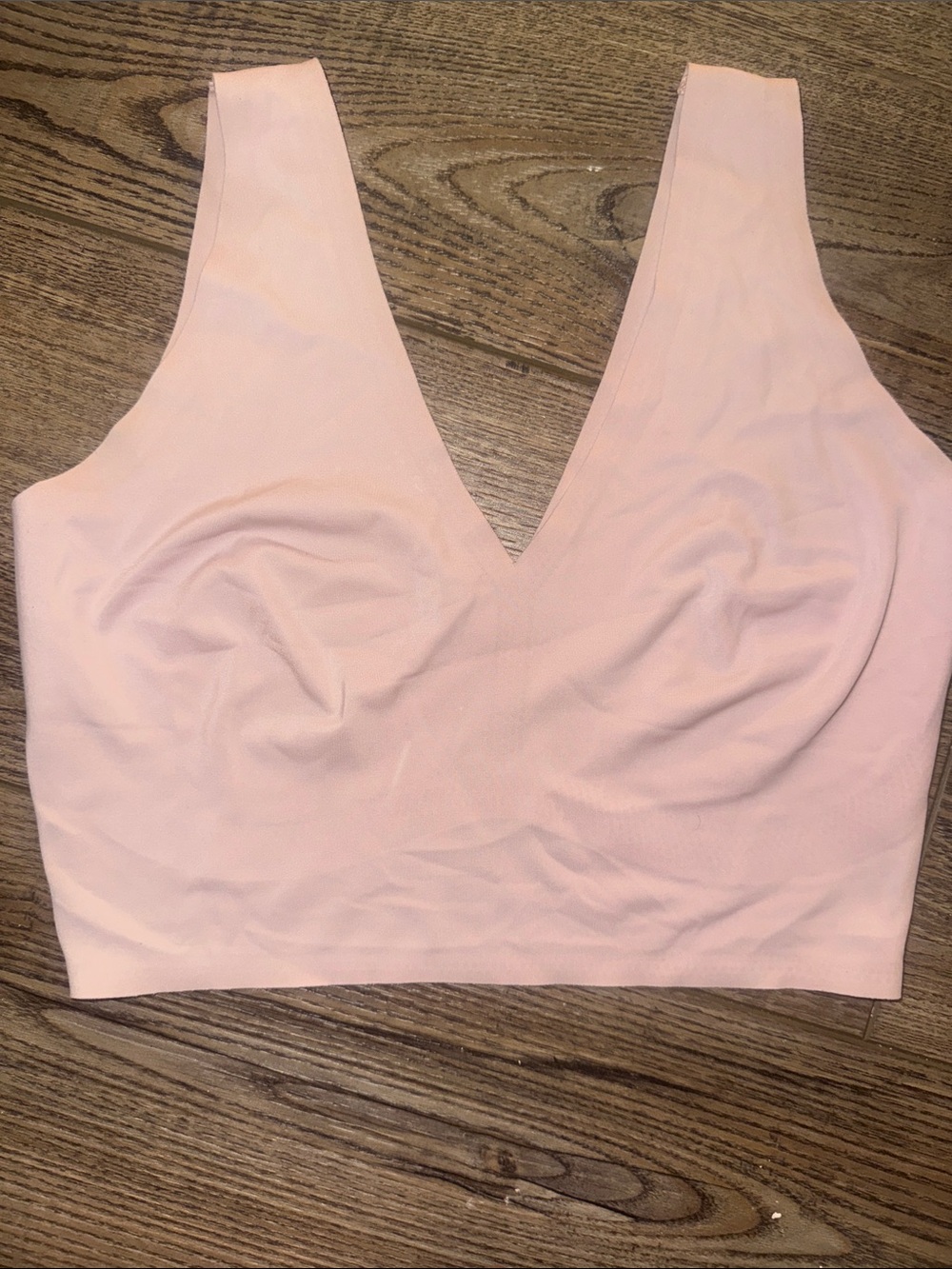 True & co V-Neck Light Blush Bra